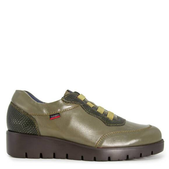 NEW CALLAGHAN women\'s milano leather shoes in pino / forest